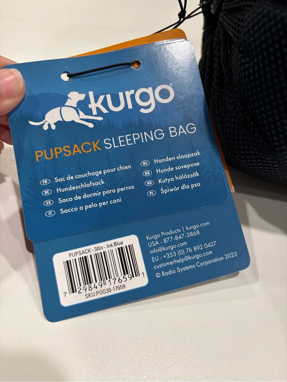Kurgo Pupsack Dog Sleeping Bag 30